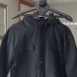 Woman’s Black Hooded Jacket